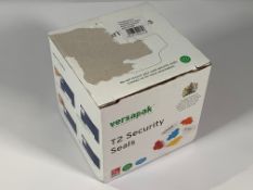 A box containing five hundred as new Versapak T2 Security Seals, White.