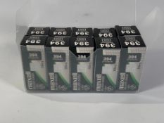 Ten packs of Maxell 394 Zero Mercury Watch Batteries (SR936SW) New.