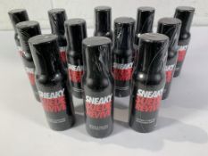 Twelve bottles of Sneaky Suede Revive - Restores and Conditions Black Suede/Nubuck (100ml bottles) S