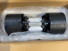 Two Braingain adjustable dumbbells (2x32kg).