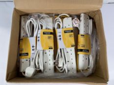 Eight Belkin 6 socket, 3 meter cable, surgestrip protected extension Leads (F9E600UK3M).