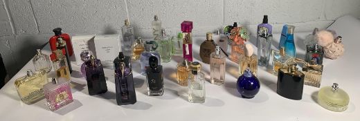 Forty assorted part used perfume/eau de toilette to include Gucci Guilty, Marc Jacobs Daisy, Yardley