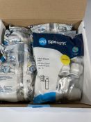 Thirty John Guest Speedfit 22mm x 22mm Stem Elbows - White (stock code: PEM222222W).