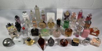 Forty assorted part used perfume/eau de toilette to include Lacoste, Gucci, Karl Lagerfeld, Giorgio