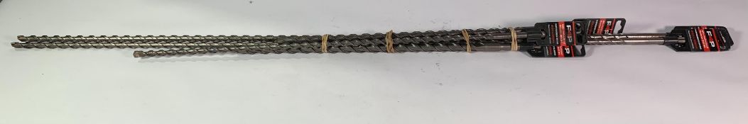 Five F4P SDS Professional Hammer Drill Bits - Sizes - ø14.0x450mm / ø16.0x450mm / ø10.0x600mm / Two