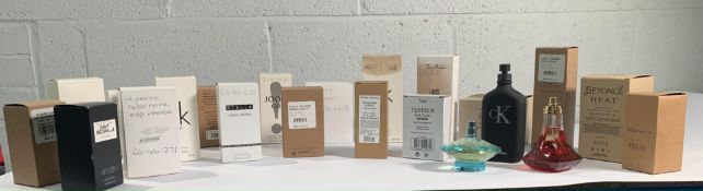 Twenty assorted tester perfume/eau de toilette (some slightly used) to include Brittany Spears Fanta