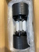 Two Braingain adjustable dumbbells (2x32kg).