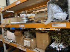 As new and pre-owned Homeware and Related Items on two shelves.