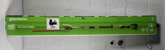 Greenworks G40PHA Cordless Pole Hedge Trimmer (Unit Only).