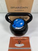Braingain 18kg Adjustable Kettlebell 7-in-1 (easy safe locking mechanism) Home Fitness Gym Equipment
