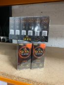 Eighteen boxes of Skyn Original Non Latex Condoms (ten per box) EXP 04/2027 (over 18's only).