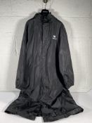 As New Balenciaga Printed Raincoat (Long) - Black - Size 50 IT - Certificate of Authenticity on Requ