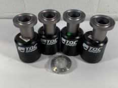 As new TQC Sheen Viscosity Cups for paint testing, 1x ISO2431 5mm, 1x ISO2431 Fixed Nozzle 6mm, 1x I