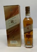 Johnnie Walker Aged 18 Years Blended Scotch Whisky 700ml, Boxed.