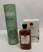 KA MI KI Blended Malt Whisky Japanese Sakura Tree & Cedar Casks 500ml and a The Benriach Single Malt