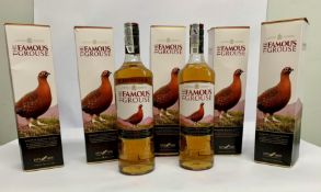 Five The Famous Grouse Finest Blended Scotch Whisky 5 x 1L.