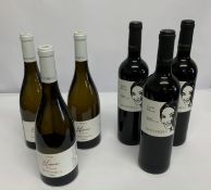Three Mastinell L'Alba Negre Red Wine 3 x 750ml, Three Mastinell Elaine Organic Chardonnay White Win