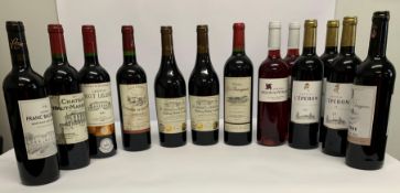 Thirteen assorted French Red Wines to include Chateau L'Eperon 2019, Chateau Belair Coubet 2018, Cha