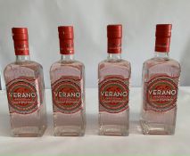 Four Verano Spanish Watermelon Handcrafted Gin 4 x 700ml.