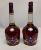 Two Courvoisier .V.S. Fine Cognac 2 x 1ltr.