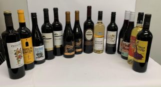 Fifteen assorted Red/White/Blush Wines to include Terre Grande Escolha 2018 2 x 750ml, Presidente Re