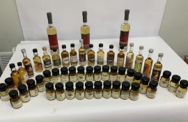 Fifty assorted Miniature Whiskies to include The Singleton, Talisker, Teeling, Deanston and Three Pe