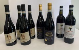 Four Montepulciano D'Abruzzo Uma Organic 2019 Red Wines 4 x 750ml, Three Sansilvestro Langhe Nebbiol