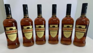 Six Soberano Spirits 6 x 1ltr.