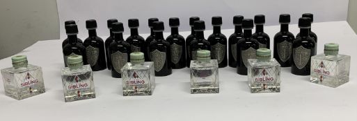 Eighteen Miniature Wild Knight Ultra Premium English Vodkas 18 x 50ml and Six Miniature Siblings Gin