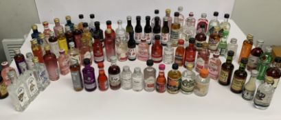 Seventy five assorted Miniature Spirits to include Gin, Wine, Vodka, Rum.