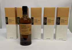 Five Nikka Coffey Malt Whisky 5 x 700ml.