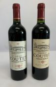 Two Chateau Coutet 2016/2017 Saint - Emilion Grand Cru Red Wine 2 x 750ml (Outer Labels Distressed).