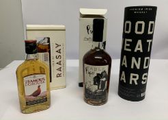 Fable Piper Chapter Seven 13yr Single Malt Whisky 700ml, Blood Sweat and Tears Titanic Premium Irish