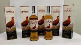 Five The Famous Grouse Finest Blended Scotch Whisky 5 x 1L.