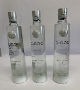 Three Ciroc Coconut Flavoured Vodka 3 x 700ml.