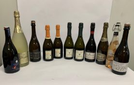 Eleven assorted Sparkling Red/White Wines to include Artigianale 750ml, Vaux Brut 700ml M.asot 2019