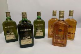 Four Terranto Amaretto Premium Classico Smooth & Rich 4 x 700ml, Three Del Patriarca Licor dulce Ama