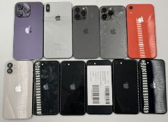 Assorted pre-owned Apple iPhones sold for parts (iCloud account locked).