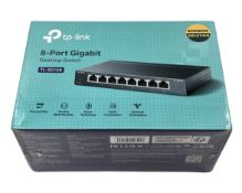 Six as new TP-LINK 8-Port Gigabit Ethernet Switches (M/N: TL-SG108UN EAN: 6935364098117) (Boxes seal