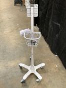 Hillrom/Welch Allyn Vital Signs Monitor Mobile Stand (4400-MBS) White. Pre-owned.