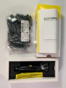 A box of Luxamed Products including 4x Luxascope Auris LED 2.5v (REF: A1.416.114), 16x bags of Otosc