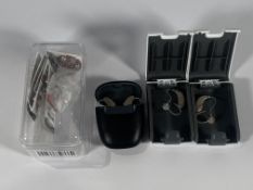 A mixed lot of pre-owned Hearing Aids and Related Products to include 2x Rexton Bi-Core C R-Li T Hea