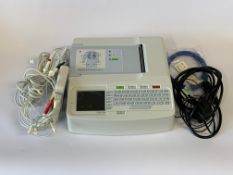 Pre-owned Mortara Eli 150c Resting Electrocardiograph (ECG) with some cables.
