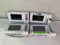 Four Welch Allyn Connex Spot Monitors (3x (01)00732094196634, 1x(01)00732094196627). Pre-owned and u