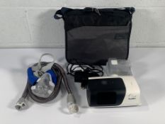 Pre-owned Resmed AirSense 11 Autoset CPAP Machine with Bag and Accessories. Item shows 5400hrs Runti
