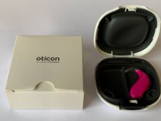 Oticon Xceed Play 1 BTE UP (REF: 214285) Pink. As new (1 Hearing Aid included)
