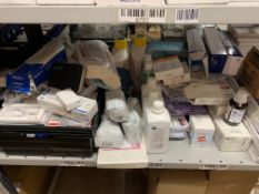 An Assortment of Dental Hygiene and Dental Equipment (One Shelf).