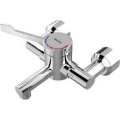 Bristan Commercial Thermostatic Wall Basin Mixer Tap - Chrome - TMV3 - H64WMT2 (stock image).