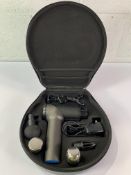 Snode Vibration Massage Device, Six Attachments, Charger. Comes in branded case. Item has some wear
