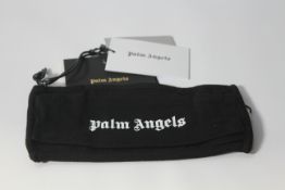 One hundred Palm Angels black/white cotton logo face masks.
